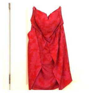 Strapless Pink/Red Cocktail Dress